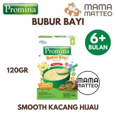 PROMINA Bubur Bayi 6+ 120gr / Bubur Instan MPASI Bayi Anak Kids Bubur Promina BANDUNG Smooth Kacang 