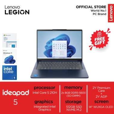 LENOVO IDEAPAD 5 14IRH10R 5GID [INTEL CORE 5-210H/ 8+8GB/ 512GB/ 14" WUXGA OLED/ WIN11HOME/ OH+M365]
