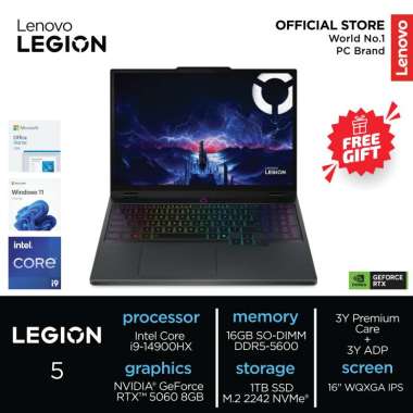 LENOVO LEGION PRO 5 16IRX10 54ID [INTEL I9-14900HX/ 16+16GB/ 1TB/ RTX5060 8GB/ 16" WQXGA IPS/ WIN11H