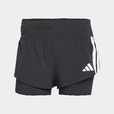 adidas Women Running Shorts Adizero 2I1 W Celana Pendek Lari Wanita [JD4224] A/XL Black