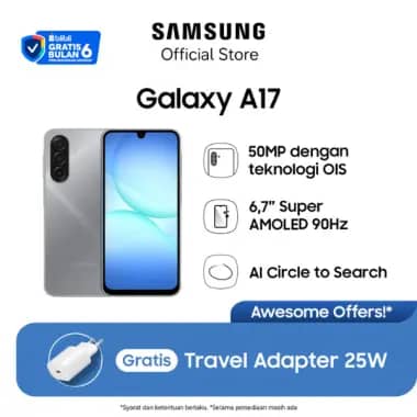 Samsung Galaxy A17 LTE 8/256GB 8/128GB Smartphone + Travel Adaptor 25W