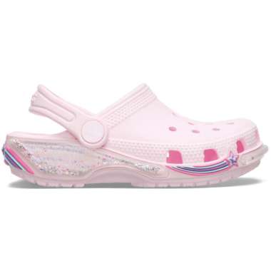 Crocs Classic Star Sparkle Shaker Pink Milk Sendal Anak Perempuan (CCR2116096ZW) C13