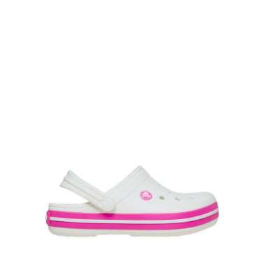 Crocs Crocband Clog K White/Pink Crush Sendal Anak Perempuan (CCR2070066WU) J2