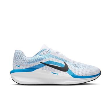 NIKE Men Running Winflo 11 Road Shoes Sepatu Lari Pria [FJ9509-110] 9.5 White/Black-Blue Hero