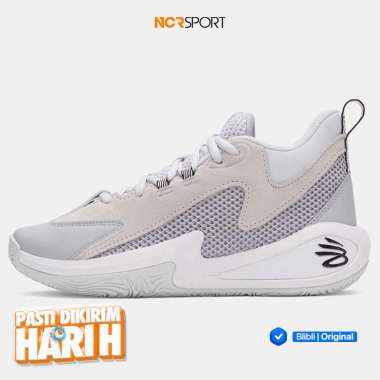 Sepatu Basket Under Armour Gs Curry 3Z 25 Sde Halo Gray - White - Black Original 6001882-014 6