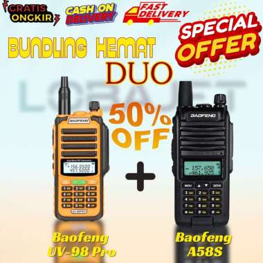 (BUY ONE GET ONE FREE) BAOFENG UV-98 PRO - BAOFENG A58S Radio Handy Walkie Talkie Orange