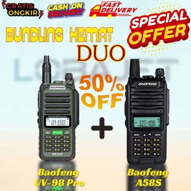 (BUY ONE GET ONE FREE) BAOFENG UV-98 PRO - BAOFENG A58S Radio Handy Walkie Talkie Green