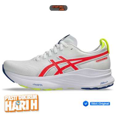Sepatu Lari Wanita Asics Wmns Gel-Kayano 32 Asics Track Club White - Flash Coral Original 1012B905.1