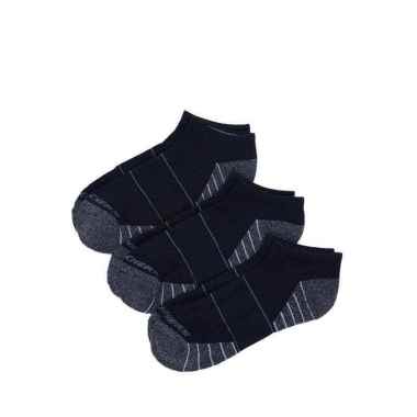 Skechers Men Socks 3Pk Extended Terry Low Cut Kaos Kaki Pria [SKEJM114346B] Black