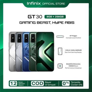 Infinix GT 30 5G 8/256GB - Up to 16GB Extended RAM - Dimensity 7400 5G - 6.78" Amoled+ 144Hz - 64MP 