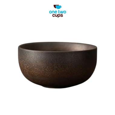 One Two Cups Mangkuk Teh Chawan Japanese Matcha Tea Bowl 480ml - VCM Brown/ White (OH)