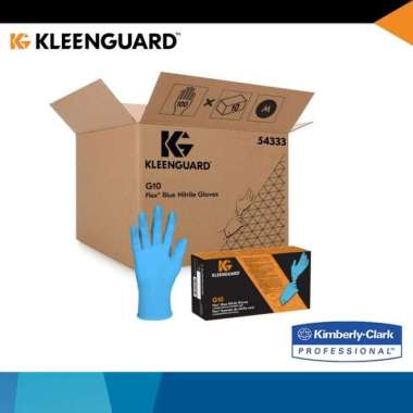 KLEENGUARD 54334 G10 Flex Blue Nitrile Gloves size 9 (L)-CASE