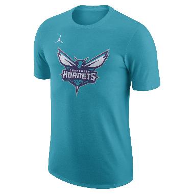 NIKE Men Basketball Charlotte Hornets Essential NBA T-Shirt Kaos Basket Pria [FJ0230-415] L Rapid Te