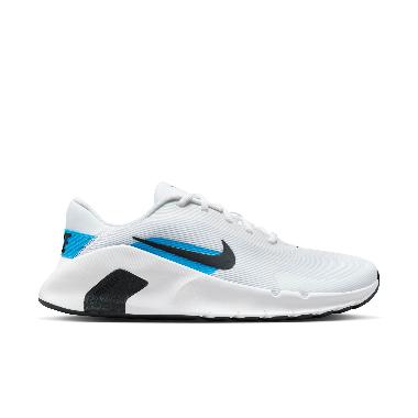 NIKE Men Training Flex Train Workout Shoes Sepatu Fitness Pria [HV9972-101] 10.5 White/Black-Blue He