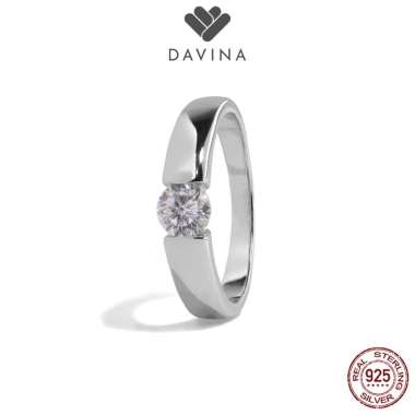 DAVINA Bravy Ring Sterling Silver 925 - Cincin Unisex Perak S925 Pria Wanita size 9