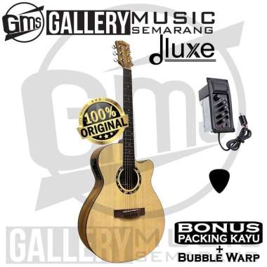 ORIGINAL!!! Gitar Akustik Elektrik Dluxe DF-100 / DF 110 Gitar Dluxe Original PAKET A BY REQUEST