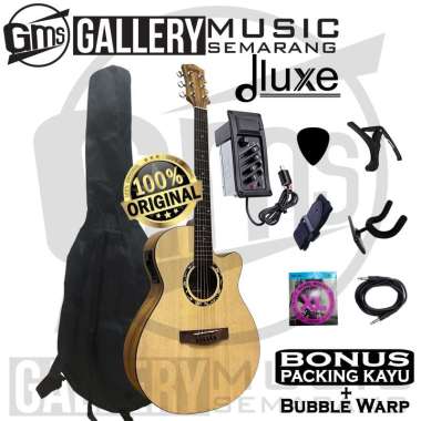 ORIGINAL!!! Gitar Akustik Elektrik Dluxe DF-100 / DF 110 Gitar Dluxe Original PAKET C 7545R