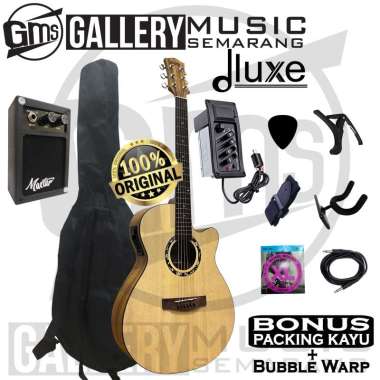 ORIGINAL!!! Gitar Akustik Elektrik Dluxe DF-100 / DF 110 Gitar Dluxe Original PAKET D 7545R