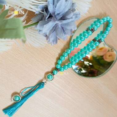 Tasbih Mutiara 33 Butir Cantik dengan Tassel – Souvenir Dzikir Islami Elegan Tosca