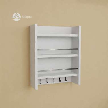 Adapta - Rak Bumbu Dapur Estetik - Rak Dapur Tempel Dinding - Rak Bumbu Dapur Dinding - Rak Bumbu Da