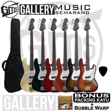 Bass Elektrik Fender Jazz Bass Gitar Bass Listrik Fender Jazz Bass PAKET B Cream