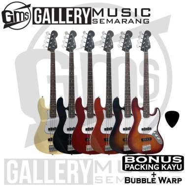 Bass Elektrik Fender Jazz Bass Gitar Bass Listrik Fender Jazz Bass PAKET A Hitam