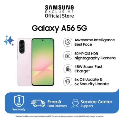 [Super Sale] Samsung Galaxy A56 5G [8/256GB] | Galaxy AI | Smartphone AI | 50MP OIS HDR Camera | 45W Super Fast Charge
