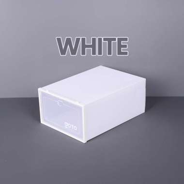 GOTO HARDWARE Stacko Kotak Sepatu Lipat Storage Shoe Box Organizer Rak White