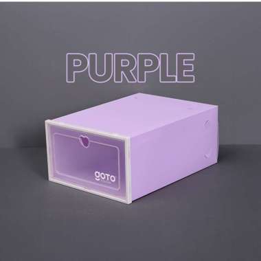 GOTO HARDWARE Stacko Kotak Sepatu Lipat Storage Shoe Box Organizer Rak PURPLE