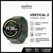 Suunto Vertical 2 Titanium Sage - Bright AMOLED Display | Multi-Band GPS & Offline Maps | 115+ Sport Modes