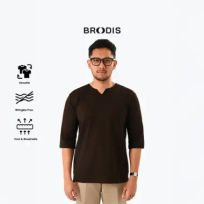 Broodis – Kaos Pria Zaydan Thera Blend Premium Lengan Pendek - Brown