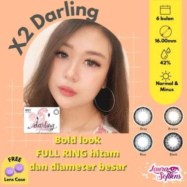 SOFTLENS DARLING NORMAL BIG EYES 16MM BY X2 EXOTICON hitam