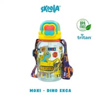 Skoola Botol Minum Sekolah Anak Laki Laki PAUD TK SD Dino Exca BPA FREE - Moxi