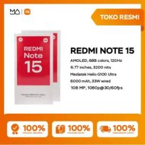 Xiaomi Redmi Note 15 8/256GB [MediaTek Helio G100-Ultra, Display AMOLED 6,77", 6000mAh] - Garansi Resmi