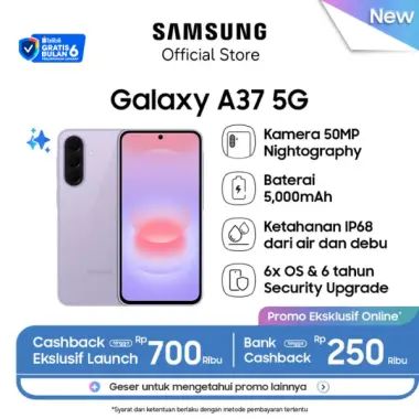 Samsung Galaxy A37 5G [8/128GB] [8/256GB] [12/256GB] - Hp AI | IP68 | 5000 mAh