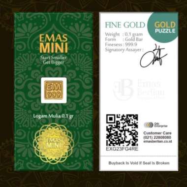 EMAS MINI 0.1 GRAM UNTUK MAHAR, HADIAH, SOUVENIR DAN TUKAR EMAS ANTAM