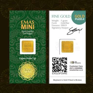 EMAS MINI 1 GRAM UNTUK MAHAR, HADIAH, SOUVENIR