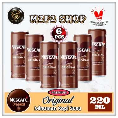 Nescafe Coffee Premium Original Can | Kopi Kaleng - 220 ml (Kemasan 6 Pcs)
