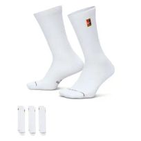 NIKE Unisex Tennis Court Everyday Cushioned Crew Socks 3 Pairs Kaos Kaki Tennis Pria / Wanita [IH8633-901]