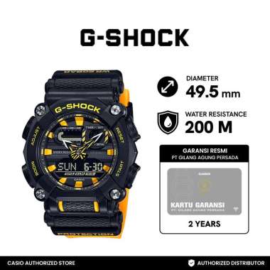 Jam Tangan Casio G-Shock GA-900A-1A9 Original Murah Hitam Kuning