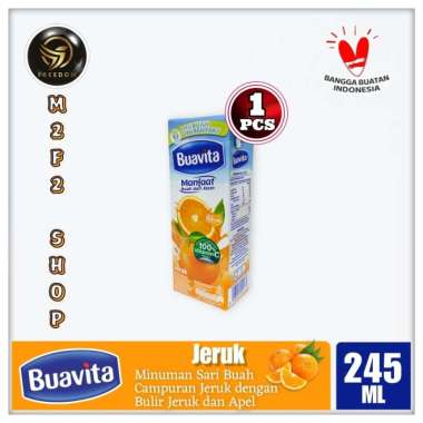Jus Buavita Rasa Jeruk Kotak | Juice Orange - 245 ml (Kemasan Satuan)