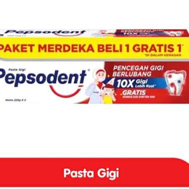 Pasta Gigi Pepsodent Pencegah Gigi Berlubang Jumbo Besar 225 gr gram Odol Toothpaste