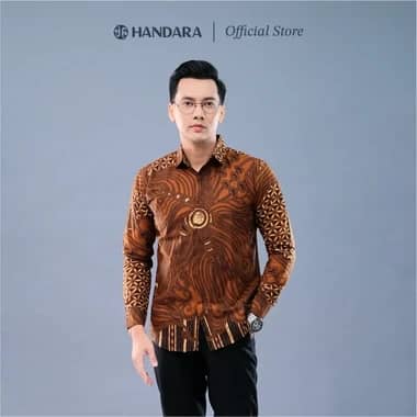 Batik Handara - Jarvis Coklat Kemeja Pria Furing Erro