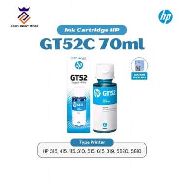Tinta HP GT52 Cyan Cyan