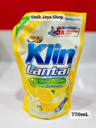 Promo Harga So Klin Pembersih Lantai Kuning Citrus Lemon 780 ml - Blibli
