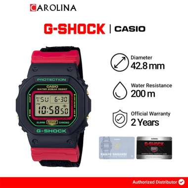 Jam Tangan Pria Casio G-SHOCK DW-5600THC-1D Winter Premium Christmas Series Digital Dial Black Nylon
