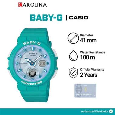 Jam Tangan Wanita Casio BABY-G BGA-250-2A Turqoise Resin Band