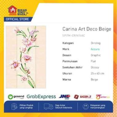 KERAMIK DINDING ACCURA CARINA ART BEIGE 25X40 KW1