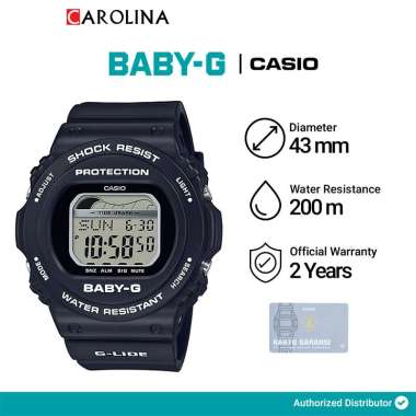Jam Tangan Wanita Casio BABY-G G-Lide BLX-570-1D Digital Dial Black Resin Band