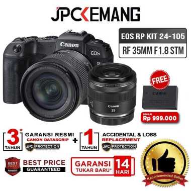 JPC KEMANG Canon EOS RP kit 24-105mm IS STM Canon RP kit GARANSI RESMI with RF 35mm STM